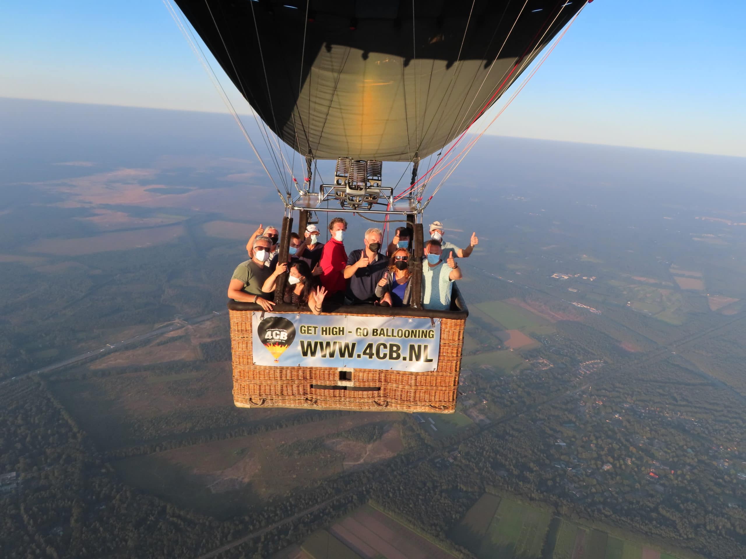 Priveballonvaart voor 10 personen Papendal