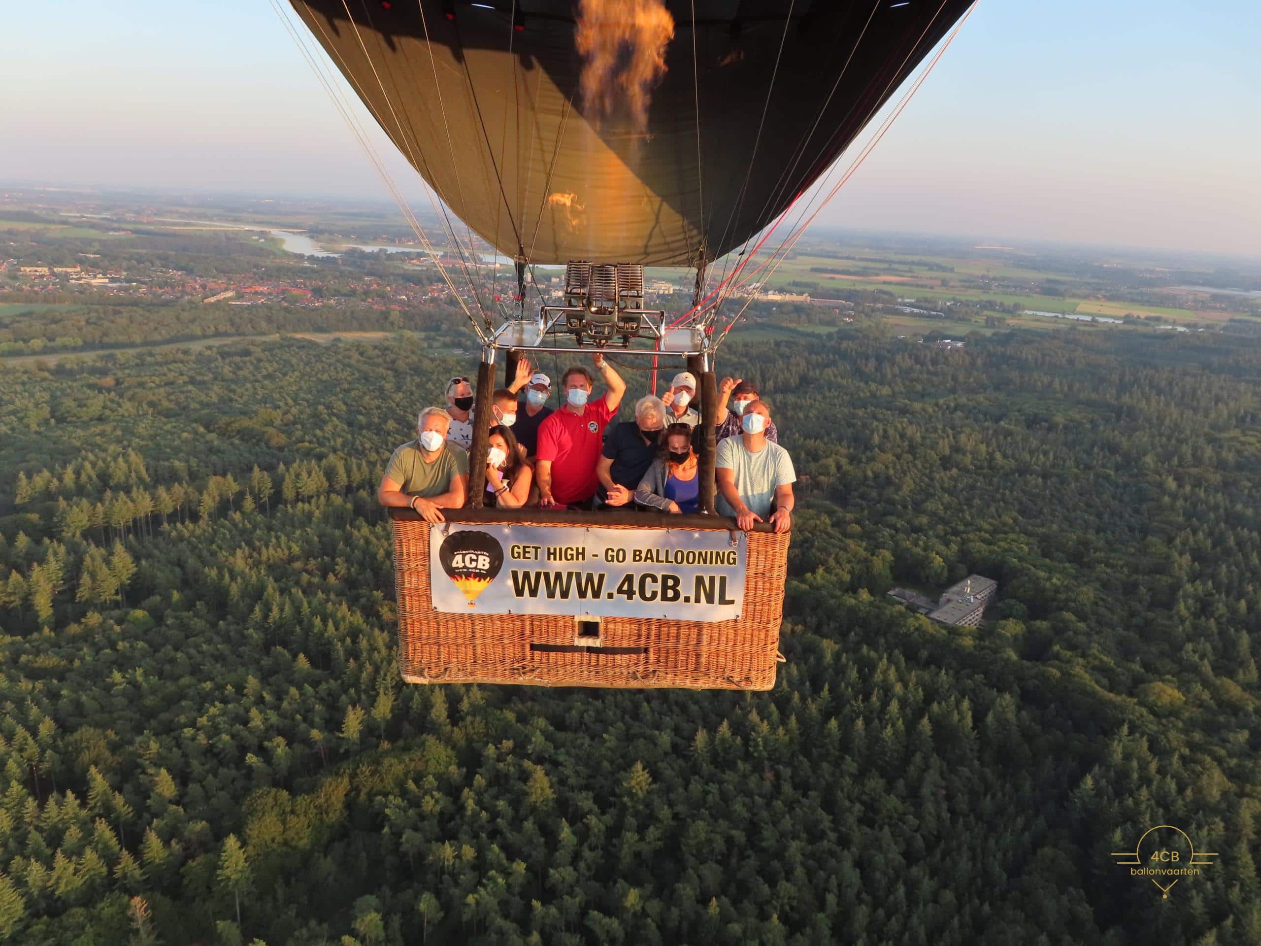 Priveballonvaart voor 10 personen Papendal